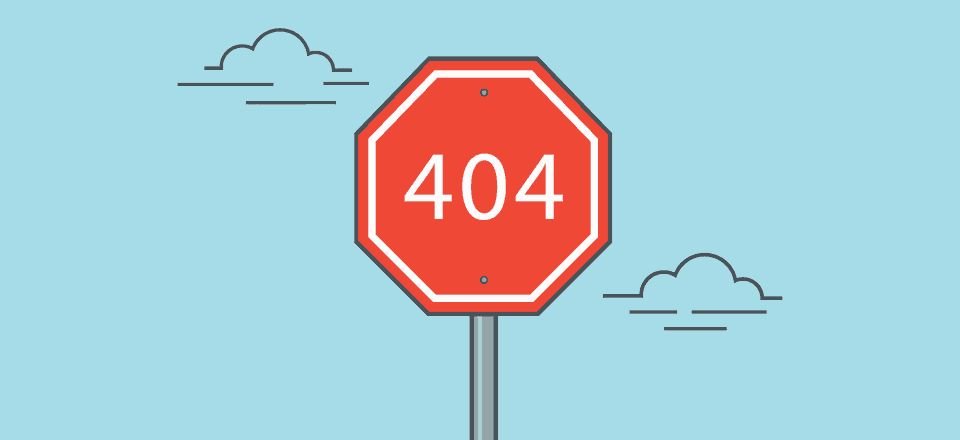 Ilustrasi halaman 404 yang dirancang untuk menyelamatkan pengunjung dan bisnis